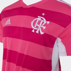 Camisa do Flamengo 22 Outubro Rosa adidas - Masculina - Foto 4