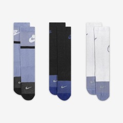 Kit de Meias Cano Médio Nike Everyday - Infantil - 3 Pares - Foto 2