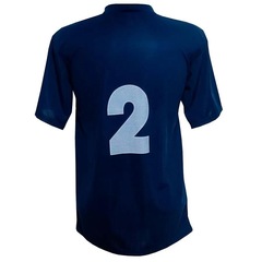 Uniforme Esportivo TRB 20 Camisas Azul Marinho/Branco e Calções Brancos - Foto 3
