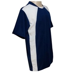 Uniforme Esportivo TRB 20 Camisas Azul Marinho/Branco e Calções Brancos - Foto 1