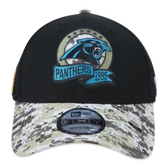 Boné Aba Curva New Era 9Forty Carolina Panthers Salute To Service 2022 - Snapback - Trucker - Adulto - Foto 2