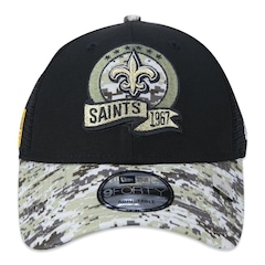 Boné Aba Curva New Era 9Forty New Orleans Saints Salute To Service 2022 - Snapback - Trucker - Adulto - Foto 2