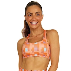 Top Fitness Alto Giro Dupla Face com Bojo - Adulto - Foto 1