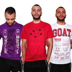 Kit Camisas Wunder Basket Comemorativa com 3 Unidades - Masculina - Foto 1