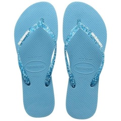 Chinelo Havaianas Slim Logo Metallica - Feminino - Foto 1