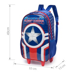 Kit Mochila de Rodinha Polo One - 20 Litros + Lancheira + Estojo Menino - Foto 2