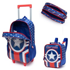 Kit Mochila de Rodinha Polo One - 20 Litros + Lancheira + Estojo Menino - Foto 4