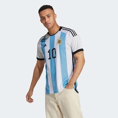 Camisa adidas Argentina 1 Copa Do Mundo 2022 Messi nº 10 - Masculina - Foto 3