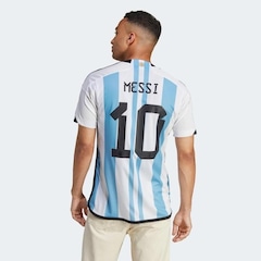 Camisa adidas Argentina 1 Copa Do Mundo 2022 Messi nº 10 - Masculina - Foto 4