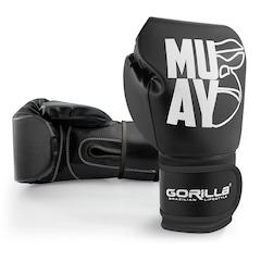 Luva de Muay Thai 12 Oz Expressive Black Gorilla Boxe Kickboxing Fight MMA Combate Profissional - Foto 6