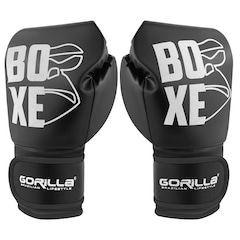 Luva De Boxe 12 Oz Expressive Black Gorilla Muay Thai Kickboxing Fight MMA Combate Profissional - Foto 1