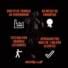 Kit de Boxe com Luvas de Boxe 12 Oz + Bandagem Muay Thai + Protetor Bucal + Mochila Gorilla For Fight - Foto 6