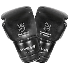 Luva Boxe 12Oz Lifestyle Essencial Black Classic Gorilla Muay Thai kickboxing Fight Combate - Foto 2