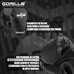 Kit Boxe Luva 12 Oz + Bandagem Elástica + Protetor Bucal Moldável Gorilla - Foto 4