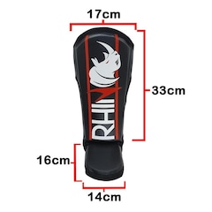 Kit de Treino Muaythai Rhino com Luva + Caneleira + Bandagem + Bucal - Adulto - Foto 5