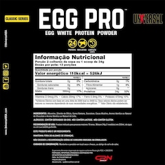 Albumina Isolada Egg Pro Universal Nutrition - Baunilha - 454g - Foto 2