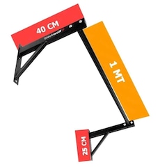 Barra Fixa de Parede Blackwolf Fitness Pull Up Calistenia Treino Costas - 40cm - Foto 3