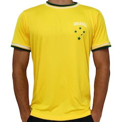 Camisa Brasil Torcedor Estrela Amarela Wunder - Masculina - Foto 2