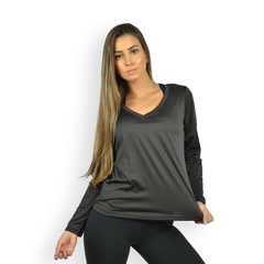 Camiseta Lavicta Manga Longa Fitness Dry Fit - Feminina - Foto 1