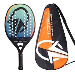 Raquete de Beach Tennis Total Beach Tennis Carbono 3k Total Match + Capa - Foto 1