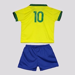Conjunto do Brasil Torcida Baby N10 Flag - Infantil - Foto 2