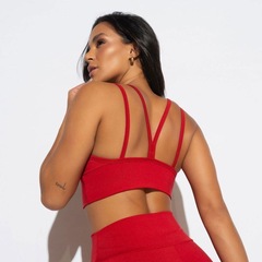 Top Fitness Honey Be com Alcinhas Duplas de Viés TP1479 - Adulto - Foto 3