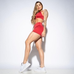 Conjunto Fitness Honey Be Short Cintura Alta + Top Fitness CO306 - Feminino - Foto 2