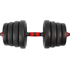 Kit Musculação Completo Yangfit com Barra Anilha + Halter + Kettlebell - 40kg - Foto 7