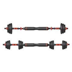 Kit Musculação Completo Yangfit com Barra Anilha + Halter + Kettlebell - 25kg - Foto 5