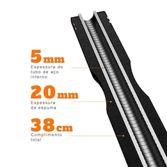 Kit Musculação Completo Yangfit com Barra Anilha + Halter + Kettlebell - 25kg - Foto 10