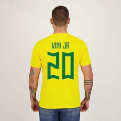 Camisa do Brasil Futfanatics 20 Vini Jr - Masculina - Foto 1