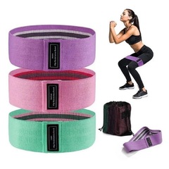 Kit Faixas Elásticas Alux Sports Hip Resistance Bands Com 3 Unidades - Foto 2