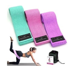 Kit Faixas Elásticas Alux Sports Hip Resistance Bands Com 3 Unidades - Foto 1