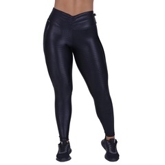 Calça Legging Fitness Orbis Cirrê Liso Cós Alto Empina Bumbum - Feminina - Foto 1