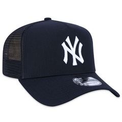 Boné Aba Curva New Era 9Forty A-Frame Trucker Mlb New York Yankees - Snapback - Adulto - Foto 3