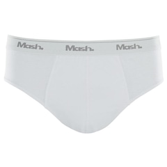Cueca Slip Mash Masculina Algodão Elástico Básica Conforto - Foto 1