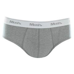 Cueca Slip Mash Masculina Algodão Elástico Básica Conforto - Foto 1