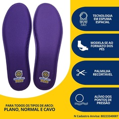 Palmilha Ortopédica Ortho Pauher ViscoElástica Fascite Esporão AC015 - 33 a 40 - Adulto - Foto 2