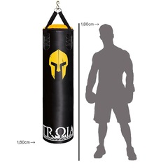 Kit de Boxe Troia com Saco de Pancada Boxe 160 + Luva de Treino Bate Saco Profissional - Foto 2