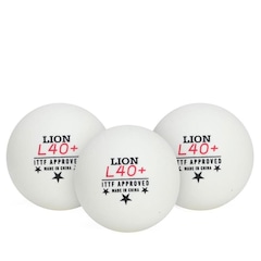 Bola de Tênis de Mesa Yashima Lion 3 Estrelas ITTF - 3 Unidades - Foto 1