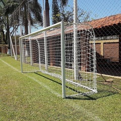 Rede para Trave de Gol Society Suiço 4mts Caixote Fio 4 Seda Gismar Redes - Par - Foto 4