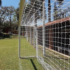Rede para Trave de Gol Society Suiço 4mts Fio 4 Seda Gismar Redes - Par - Foto 5