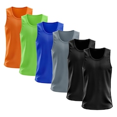 Camiseta Regata Térmica Whats Wear Dry Fit com Proteção Solar UV - Masculina - 6 Unds - Foto 1