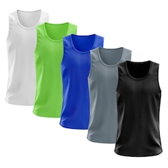 Camiseta Regata Térmica Whats Wear Dry Fit com Proteção Solar UV - Masculina - 5 Unds - Foto 1