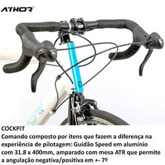 Bicicleta Aro 700 Athor Speed Estrada VOne Freio Side Pull Shimano 14 Velocidades - Foto 5