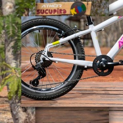 Bicicleta Aro 20 Athor Brave Tourney Freio V-Brake Shimano 7 Velocidades - Infantil - Foto 6