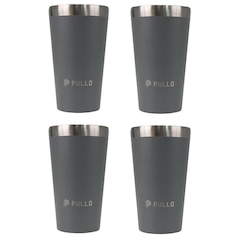 Kit de Copos Térmicos Pullo Fun - 480ml - 4 Unidades - Foto 1