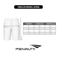 Conjunto de Futebol Penalty X com Camisa + Calção - Infantil - Foto 5