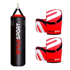 Kit Saco de Pancada Stylo Sport Profissional - 120cm + Luvas Bate Saco - Infantil + Luvas Bate Saco - Adulto - Foto 1