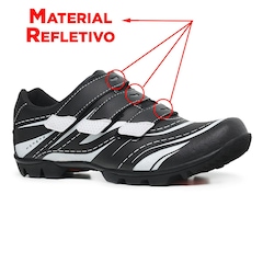 Sapatilha de Ciclismo New Fox Bike Reflective - Adulto + Lanterna Led Traseira - Foto 5